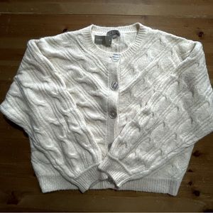 J. Crew Merino and Alpaca Blend Short Waisted Crop Cardigan